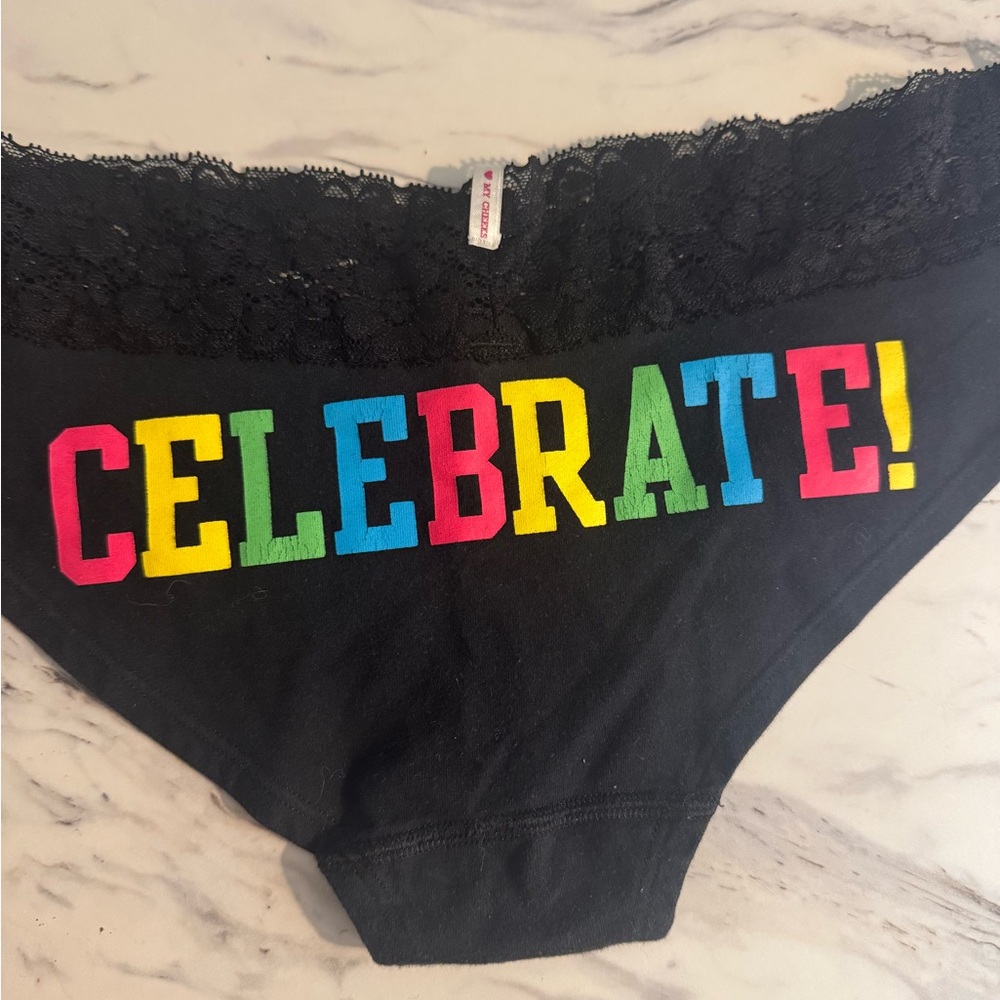 Vintage Pink Victoria’s Secret “Celebrate” cheeky panties
